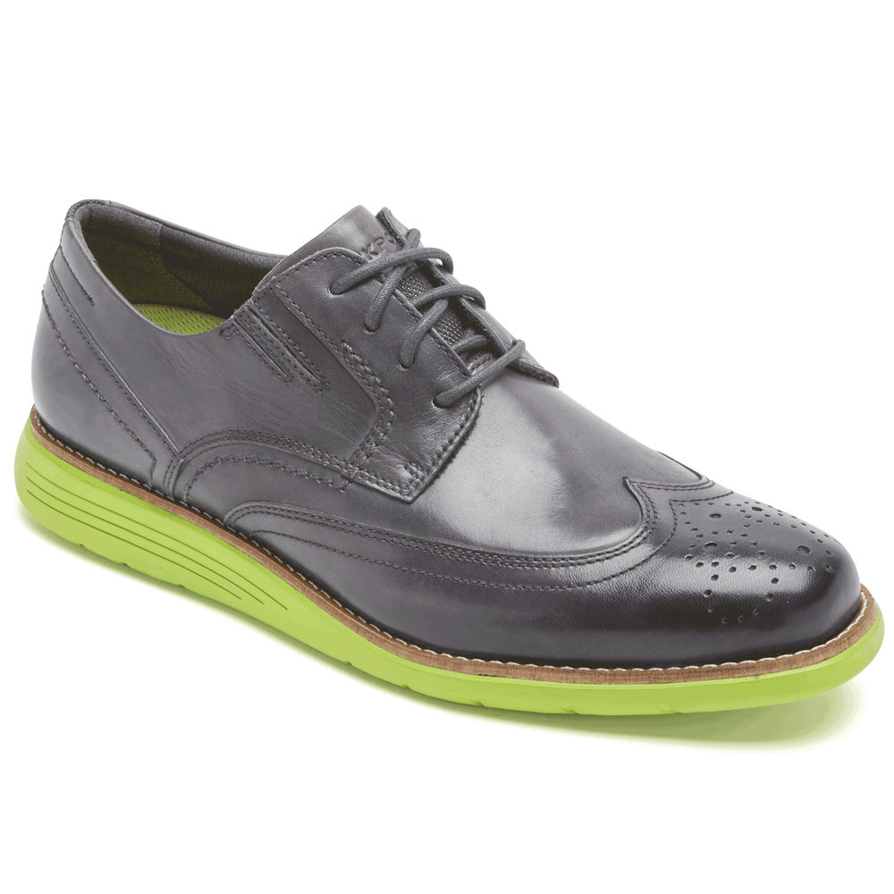 Rockport Dress Shoes For Mens Grey - Total Motion Sport Wingtip - PL9435701